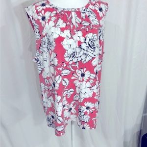 Liz Claiborne peach floral blouse. Sz 2X. NWOT. Great Condition! Beautiful!
